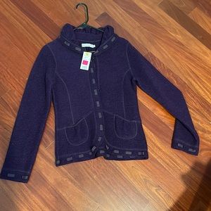 NWT Cache&Cache women’s wool blend jacket - made in Italy - purple 2